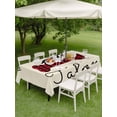 thumbnail image 4 of Outdoor Tablecloth with Umbrella Hole for Patio/Picnic/Party/Camping, Black Red Buffalo Plaid Waterproof Table Cloth Rectangle Table Cover Washable, Bones Cute Dogs Pets (60"x 102"), 4 of 8