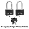 thumbnail image 5 of Padlock Master Lock 141TLF, aluminio con revestimiento de vinilo negro, paquete de 2, 5 of 5