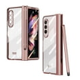 thumbnail image 1 of TECH CIRCLE Compatible Transparent Case for Samsung Z Fold 4 Case Clear with Pen Holder,Full Protective Cover with Screen Protector Plating Case for Galaxy Z Fold 4 5G with Stylus -Rosegold, 1 of 6