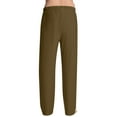 thumbnail image 3 of LWavelet Men's Pajama Pants - Drawstring & Button Waist Soft Fabric Nightwear & Loungewear Comfortable Pants Light Brown 2XL, 3 of 5