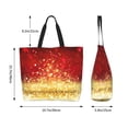 thumbnail image 5 of Yiaed Red Gold Glitter Print Handbag for Women Tote Purse Shoulder Bag Large Fashion Hobo Purse Handbag Shopping Tote, 5 of 5