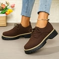 thumbnail image 3 of Womens Ankle Boots Lace up Lug Sole Round Toe Platform Oxford Shoes Dress Business Casual Shoes, 3 of 6