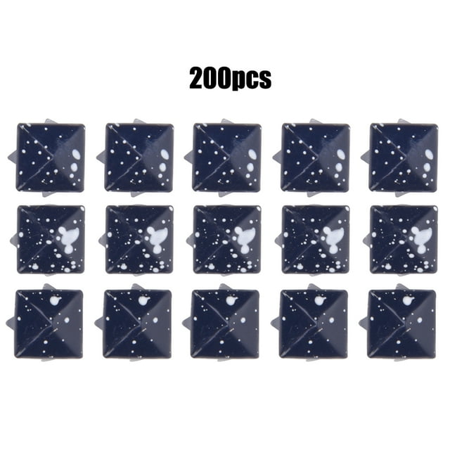 Square 200Pcs Square Rivets Metal Stylish DIY Shoes Bags Hats Decoration Accessories 9mm