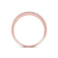 thumbnail image 4 of FB Jewels 14kt Rose Gold Round Diamond Square Bridal Wedding Ring Band Set 2 Cttw Size 6, 4 of 4