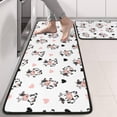 thumbnail image 2 of Kitchen Rugs Sets Of 2,White Cow Heart Pattern Anti Fatigue Kitchen Mat Rugs Non Slip Washable,Decorative Kitchen Floor Mats for Kitchen,Sink,Laundry,17"x47"+17"x47", 2 of 5