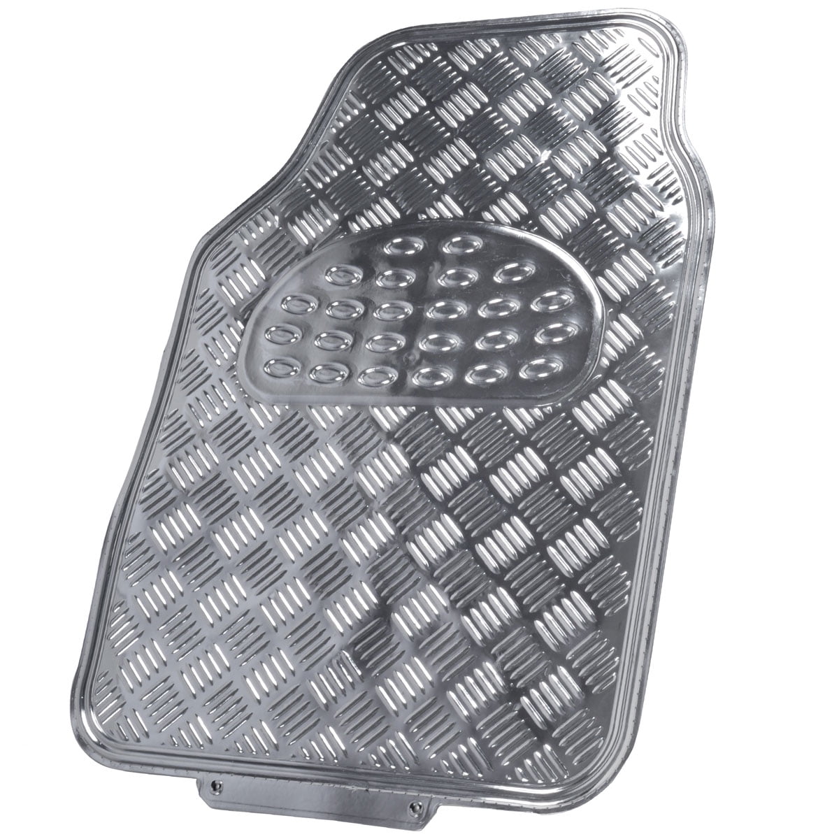 BDK MT-641-SL Universal Fit 4-Piece Metallic Design Car Floor Mat