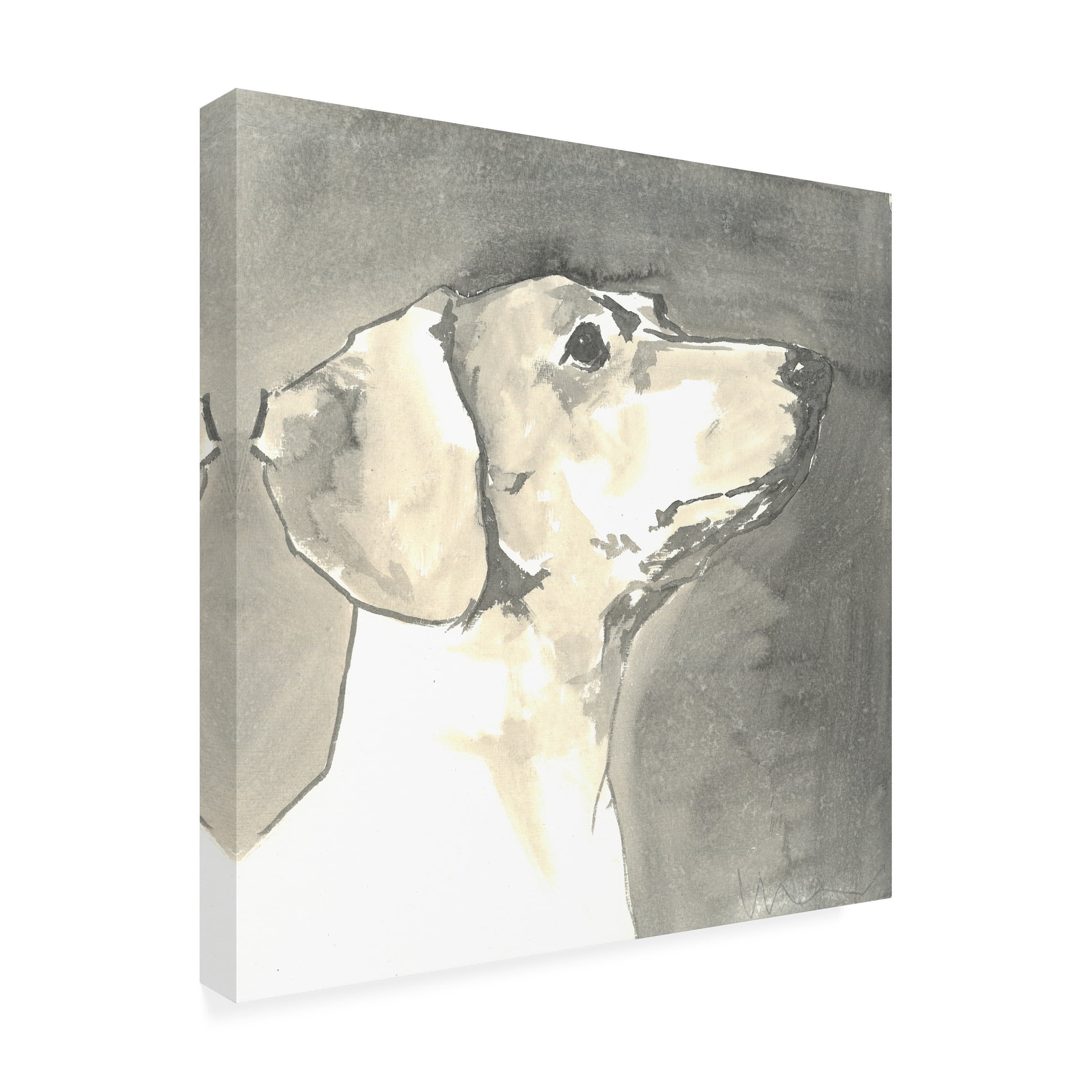 A Very Modern Dog 'Sepia Modern Dog IV' Canvas Art