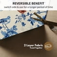 thumbnail image 2 of SUNOLIFE Spring Blue Floral Placemats Set of 4 Flowers Parten Linen Double-Sided Dining Table Place Mats for Dining Table Decor 12"Wx18"L in, 2 of 6