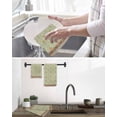 thumbnail image 5 of Vintage Boho Floral Kitchen Dish Towels for Drying Dishes Set of 2, Ethnic Tribe Abstract Art Flowers Waffle Weave Microfiber Hand Tea Bathroom Towels Quick Dry & Absorbent Towel 15.7x23.6, 5 of 7