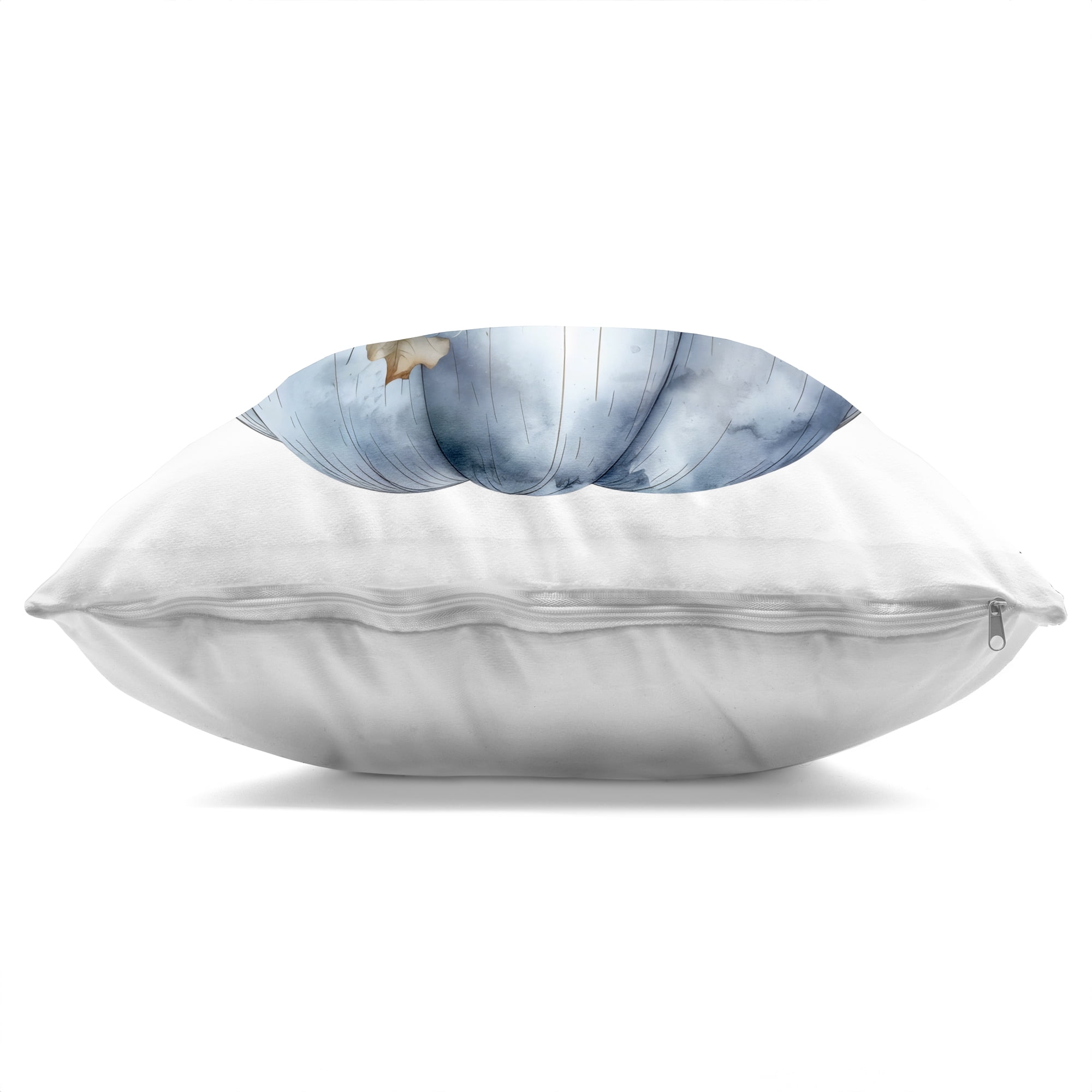 Stupell Industries Blue Pumpkin with Flowers Decorative Printed Throw Pillow, design by Creative Studio