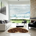 thumbnail image 6 of Ahgly Company Indoor Round Patterned Brown Sand Brown Area Rugs, 5' Round, 6 of 6