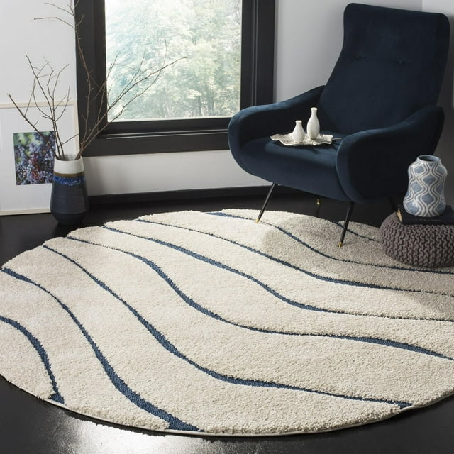 Safavieh Florida Tabitha Tapis Abstract, gris clair / bleu, 5'3" X 7'6"