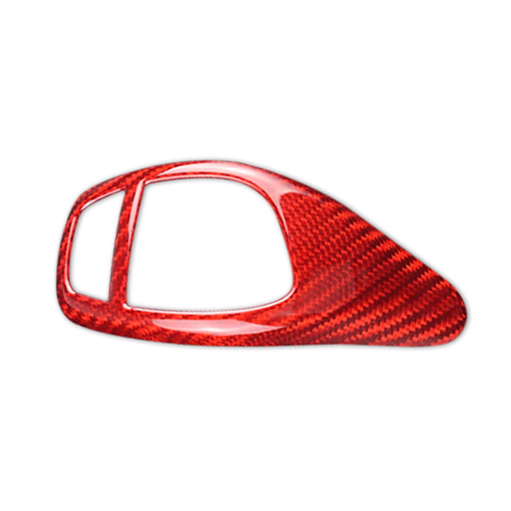 NS Car Carbon Fiber Shift Knob Protector Gear Cover Gear Shifter Lever Trim for 1 Series F20 F21 / 3 Series F30 F31 2012-UP, 5 Series F10 F11 F07 2010-2016, For X5 F15 X6 F16 2008-2018, Red