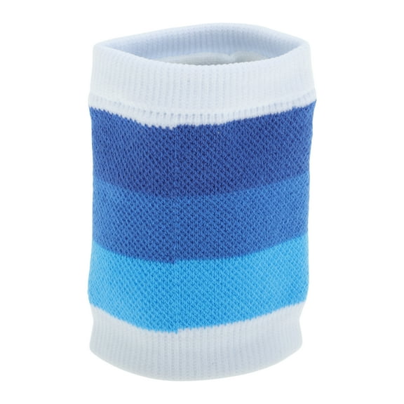 Unique Bargains 1 Pc Breathable Wrist Sweatbands Comfortable Sweatbands Wristband Sport White Blue