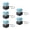Light blue, variant on Switches Mechanical Keyboards Tester 5Pcs Keychain for Satisfying Clicks Sound Pressure Reduction Portable