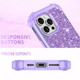 thumbnail image 7 of Casetego Phone Case for iPhone 16 Pro Case,Glitter Bling Heavy Duty Hybrid Sturdy High Impact Shockproof Protective Cover,Shiny Purple, 7 of 7