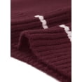 thumbnail image 5 of Agnes Orinda Plus Size Sweater Vest for Women V Neck Stripe Cable Knit Sleeveless Pullover Sweater Vest 4X Burgundy, 5 of 6