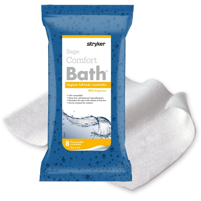 Toallitas limpiadoras de baño Stryker Sage Comfort Bath x48