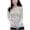 I823 Grey, variant on Likimi Womens T Shirt Button Down Crew Neck Solid Color Long Sleeve T Shirts For Women Slim Fit Fashionable Tops Black Size L