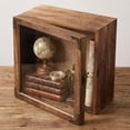thumbnail image 4 of 11x11 Deep Shadow Box Frame, 4.5" Depth – Burnt Wood Display Case with Acrylic Door, Vintage Metal Corners. Holds Medals, Photos, Coins, Awards, Wedding & Military Keepsakes, 4 of 15