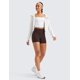 thumbnail image 3 of Shorts CRZ YOGA Butterluxe Biker tiro alto 10 cm marrón Talle L, 3 of 5