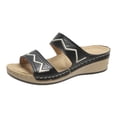 thumbnail image 2 of Zapatillas de tacón inclinado de una línea para mujer de tacón medio de moda casual diaria de verano Wmkox8yii hj789, 2 of 9