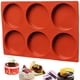 thumbnail image 1 of Moldes para pasteles grandes de 6 cavidades, moldes para hornear de silicona antiadherentes, discos redondos de resina, molde para pasteles de mousse, postres, dulces, jabón, 1 of 5