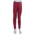 thumbnail image 2 of Ola Mari KID'S Full Ankle Length Solid Skinny Leg Cotton Leggings, 2, Burgundy, 2 of 4
