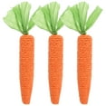 thumbnail image 1 of GOOHOCHY 3 uds juguetes para masticar conejos juguetes de hámster con núcleo de maíz juguetes para morder conejito en forma de zanahoria, 1 of 8