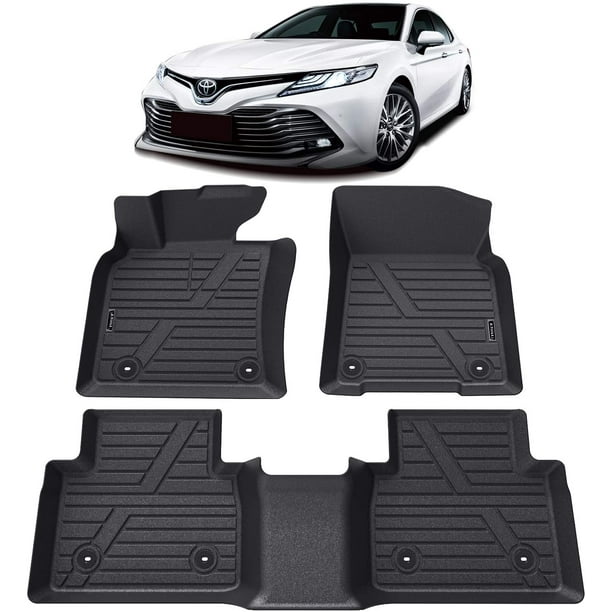 D Tools Floor Mats Compatible For 2018 2019 Toyota Camry Black Tpe All Weather Guard Includes 1st And 2nd Row With Full Coverage Walmart Com Walmart Com