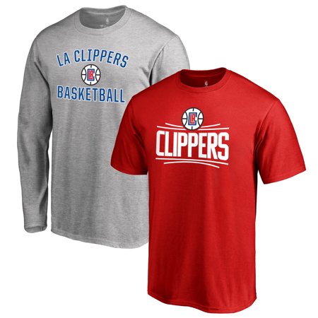 LA Clippers Fanatics Branded Youth T-Shirt Gift Bundle - Red/Heathered