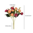 thumbnail image 3 of IPEWLEX 1pc Red Artificial Rose Bouquet - Realistic Silk Flowers for Home, Wedding & Party Decor, 3 of 6