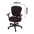 thumbnail image 2 of AUQ Office Chair Covers Stretch Computer Chair Cover Washable Computer Chair Slipcovers for Universal Rotating Chair Black, 2 of 7