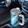 thumbnail image 6 of 40oz Tumbler with Handle and Straw, Vacuum Insulated Stainless Steel Travel Mug, Fits Car Cup Holder, Abstract Colorful Print, 6 of 6