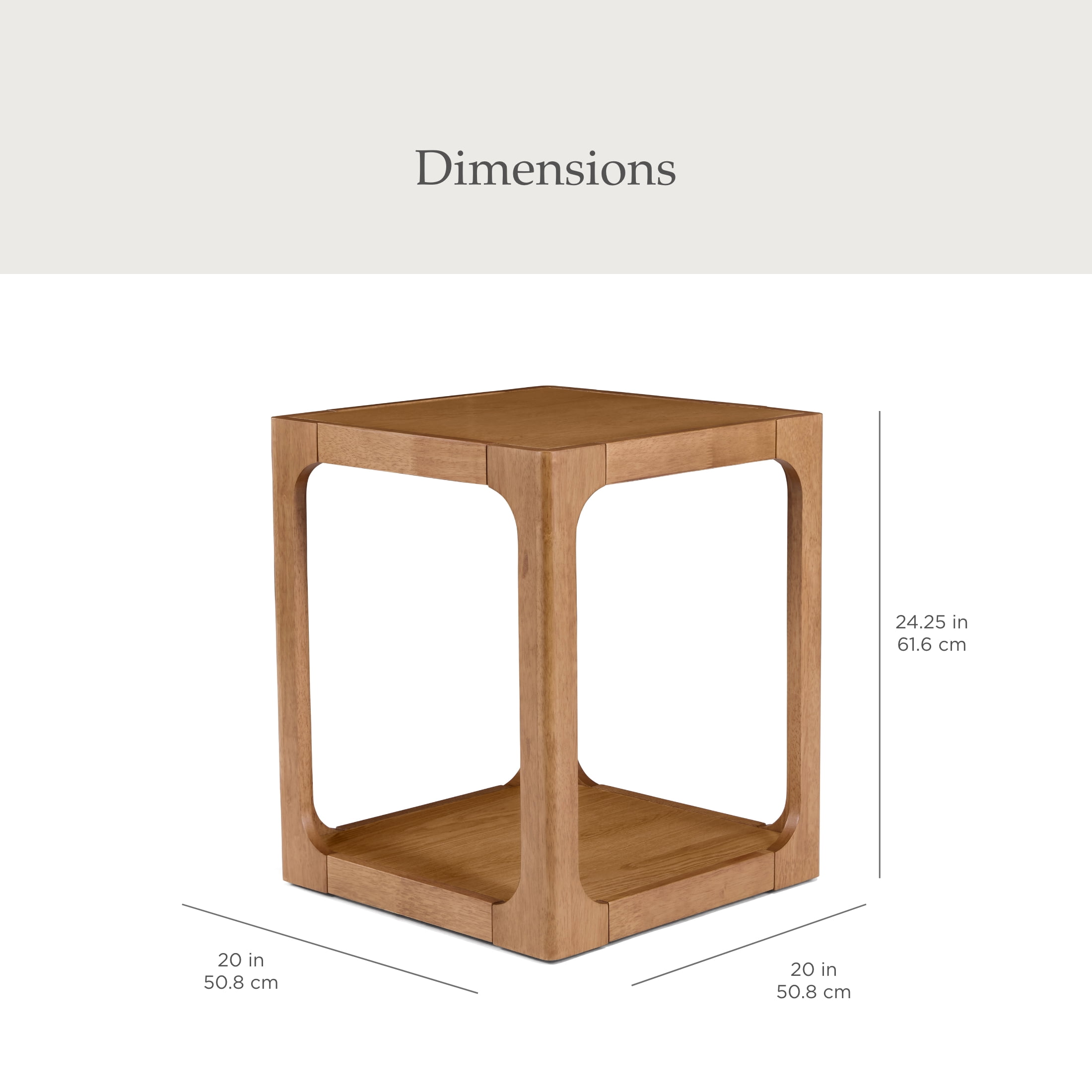 My Texas House Haven End Table, Living Room, Warm Brown