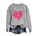 thumbnail image 2 of Yuyuzo Chandails en Molleton pour Femmes Décontractés Saint-Valentin Manches Longues Col Rond Ample Ajusté Mince Chandail Tops, 2 of 5