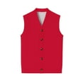 thumbnail image 7 of Men's Sweater Vest V-Neck Sleeveless Knitted Cardigan Big and Tall Solid Color Sweater Vest, 7 of 7