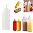 thumbnail image 3 of Plastic Clear Squeeze Squeezy Sauce Bottle Mayo Dispenser Bottles W7Z3, 3 of 8