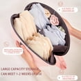 thumbnail image 4 of TIELUTT Home Textile Storage Organizer for Living Room Peach Skin Fabric Clear Storage under Bed Organizing for Closet Cloth Storage Containers College Dorm Storage Storage for Linens and Blankets, 4 of 6