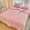 Pink, variant on 4 Piece Bedding Set, Seersucker Pintuck Summer Quilt With 2 Pillowcases, Breathable Soft Microfiber for All Seasons(1.8m-blue)Q