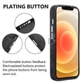 thumbnail image 2 of Compatible with iPhone 11 Card Slot Back Case, 360 Degree Rotatable Ring Stand Plating Button PU Leather Support Magnetic Car Mount Phone Case Cover for iPhone 11, Black, 2 of 14