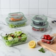 thumbnail image 4 of Cook with Color 12-Piece Glass Food Storage Container Set with Lids, Airtight & Leakproof, Sage Green, 4 of 5