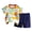 B0230-Navy, variant on Toddler Baby Kids Boys Dinosaur Print Tops Elastic Shorts Pants Pajamas Sleepwear Set Cartoon Print Summer Pjs For 18-24 Months 2t 3t 4t 5t 6t Summer Pjs kids,12-18 Months