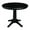 Black, variant on 36" Round Top Pedestal Dining Table - Black