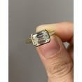 thumbnail image 2 of SOLITAIRE JEWELS 1.80Ct Emerald Moissamnite Diamond Full Bezel Engagement Ring 10K Yellow Gold, 2 of 6