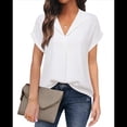 thumbnail image 2 of Blusa de Verano para Mujer, Corta, Elegante, Informal, con Cuello de Solapa, Color , Talla XL, 2 of 9