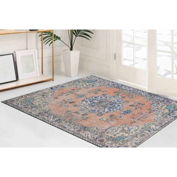 Chenille Rug, Home Decor Rug, Cool Rug, Floral Pattern Rug, Vintage Style Rug, Bohemian Rug, Corridor Rug, Medallion Rugs, Large Rug, 3.3'x6.5' - 100x200 cm