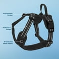 thumbnail image 6 of Air Frontier Mesh Dog Harness with Steel Leash D-Ring, Reflective Stitching, and Lightweight Breathable No-Pull Design, Adjustable Neck and Chest Straps for Small to Large Breeds - BK, L, 6 of 9