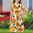 thumbnail image 3 of Avrntaa Girls Baggy Short Sleeve Dress Summer A-Line Maxi Dresses Graphic Print Flowy Sundress for 4-14Y, 3 of 8