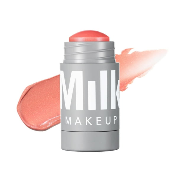 Maquillaje de labios con leche + barra para mejillas - Rubor en crema edificable + color de labios con manteca de mango hidratante + aceite de aguacate para un rubor natural - Fórmula vegana multiusos